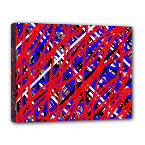 Red And Blue Pattern Canvas 14  X 11  by Valentinaart