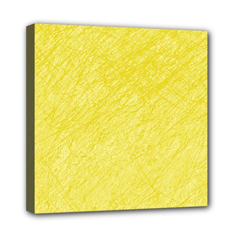 Yellow Pattern Mini Canvas 8  X 8 