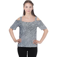 Gray pattern Women s Cutout Shoulder Tee