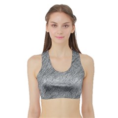 Gray Pattern Sports Bra With Border by Valentinaart