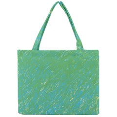 Green Pattern Mini Tote Bag by Valentinaart