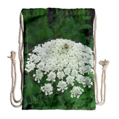 Beetle And Flower Drawstring Bag (large) by randolpheckel