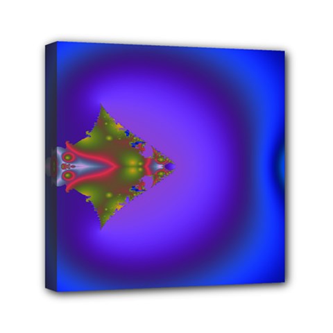 Into The Blue Fractal Mini Canvas 6  X 6  by Fractalsandkaleidoscopes