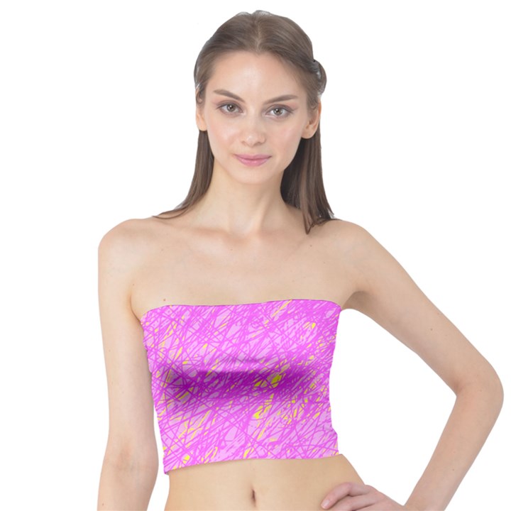 Pink pattern Tube Top