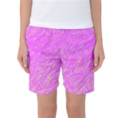 Pink Pattern Women s Basketball Shorts by Valentinaart