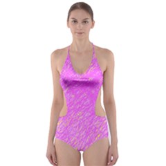 Pink Pattern Cut-out One Piece Swimsuit by Valentinaart
