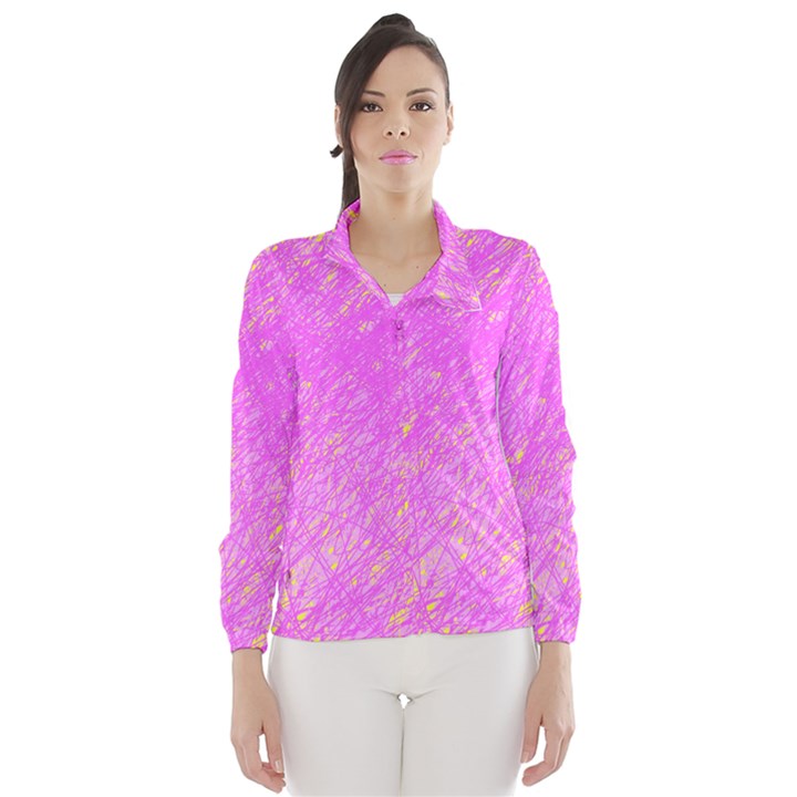 Pink pattern Wind Breaker (Women)