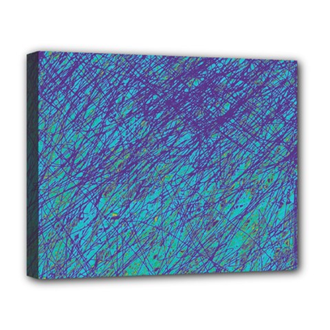 Blue Pattern Deluxe Canvas 20  X 16  