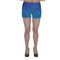 Blue Pattern Skinny Shorts by Valentinaart