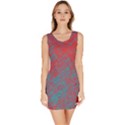 Red and blue pattern Sleeveless Bodycon Dress View1