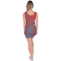 Red and blue pattern Sleeveless Bodycon Dress View4