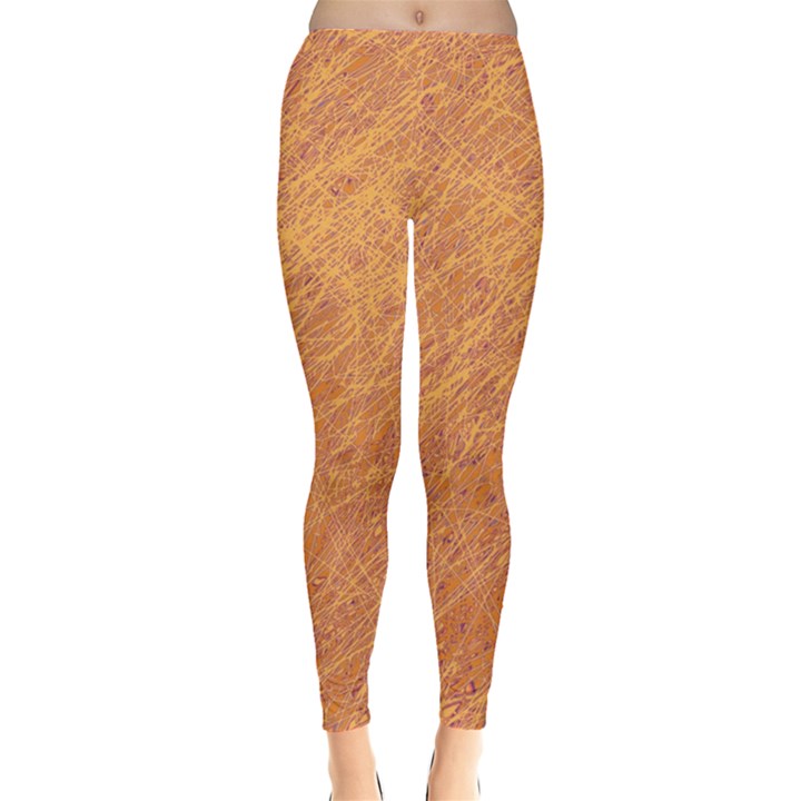 Orange pattern Leggings 