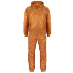 Orange pattern Hooded Jumpsuit (Men) 