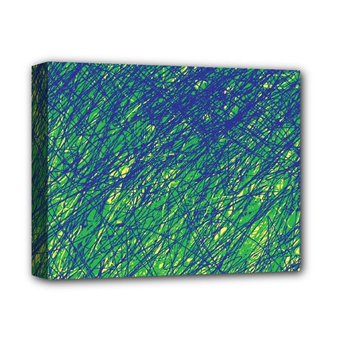 Green Pattern Deluxe Canvas 14  X 11  by Valentinaart