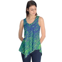 Green Pattern Sleeveless Tunic by Valentinaart