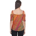 Orange Van Gogh pattern Women s Cutout Shoulder Tee View2