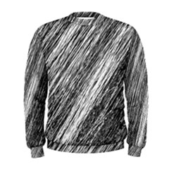 Black And White Decorative Pattern Men s Sweatshirt by Valentinaart