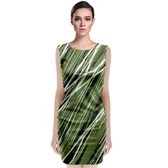 Green Decorative Pattern Classic Sleeveless Midi Dress by Valentinaart