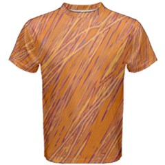 Orange Pattern Men s Cotton Tee