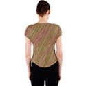 Brown elegant pattern Crew Neck Crop Top View2