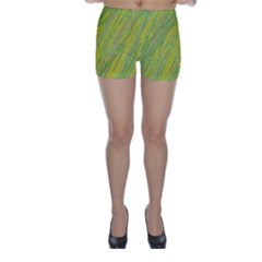 Green And Yellow Van Gogh Pattern Skinny Shorts by Valentinaart