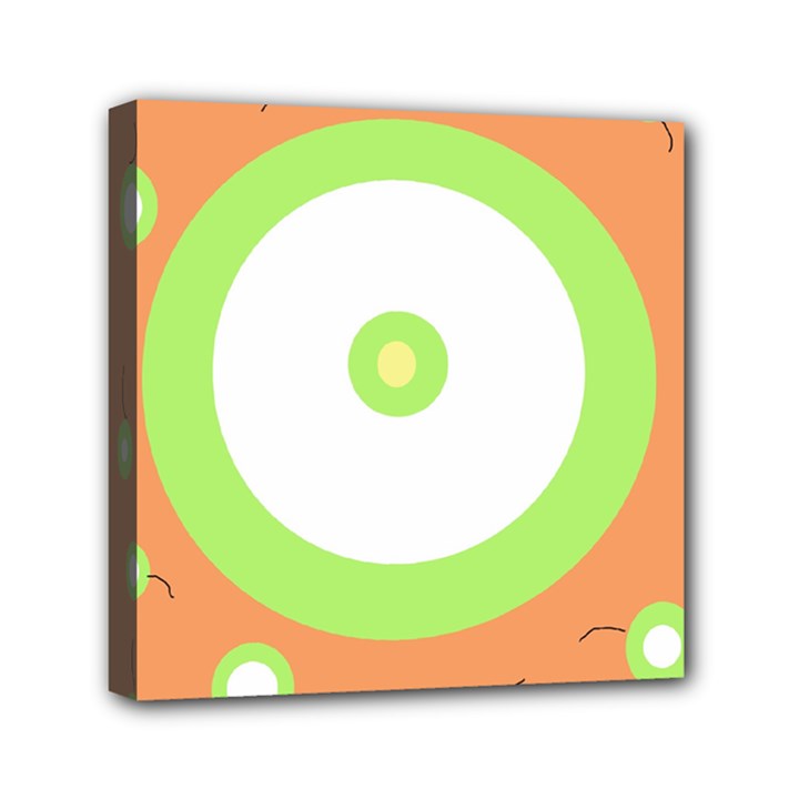 Green and orange design Mini Canvas 6  x 6 