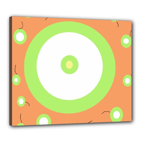 Green And Orange Design Canvas 24  X 20  by Valentinaart