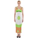 Green and orange design Fitted Maxi Dress View1