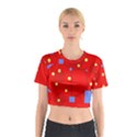 Red sky Cotton Crop Top View1