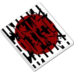 Red, Black And White Decorative Abstraction Small Memo Pads by Valentinaart