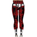 Red, black and white decorative abstraction Yoga Leggings  View2