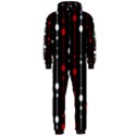 Red black and white pattern Hooded Jumpsuit (Men)  View1