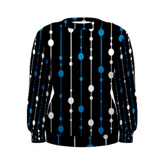 Blue, White And Black Pattern Women s Sweatshirt