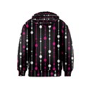 Magenta white and black pattern Kids  Pullover Hoodie View2