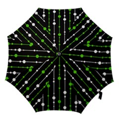 Green, White And Black Pattern Hook Handle Umbrellas (medium) by Valentinaart
