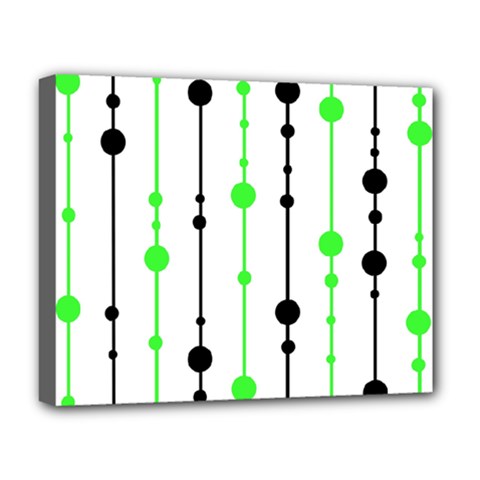 Green Pattern Deluxe Canvas 20  X 16   by Valentinaart