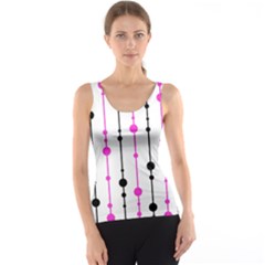 Magenta, Black And White Pattern Tank Top by Valentinaart