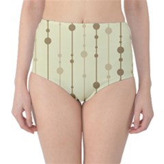Brown Pattern High-waist Bikini Bottoms by Valentinaart