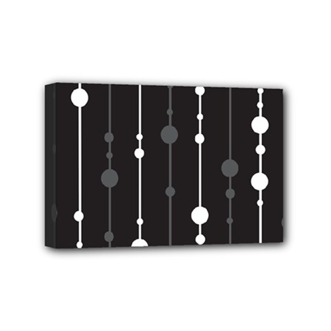 Black And White Pattern Mini Canvas 6  X 4  by Valentinaart