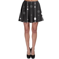 Black And White Pattern Skater Skirt by Valentinaart