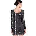 Black and white pattern Long Sleeve Bodycon Dress View2