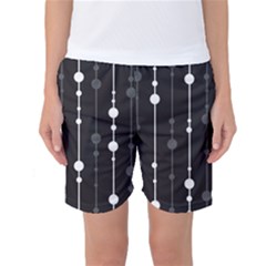 Black And White Pattern Women s Basketball Shorts by Valentinaart