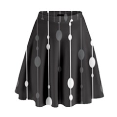 Black And White Pattern High Waist Skirt by Valentinaart