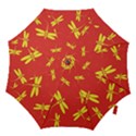 Red and yellow dragonflies pattern Hook Handle Umbrellas (Medium) View1