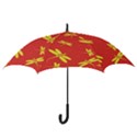 Red and yellow dragonflies pattern Hook Handle Umbrellas (Medium) View3