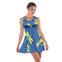 Blue and yellow dragonflies pattern Racerback Dresses View1