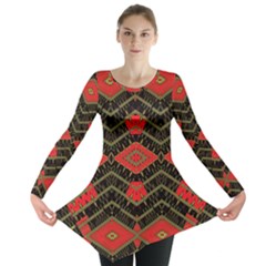 Fiction Long Sleeve Tunic  by MRTACPANS