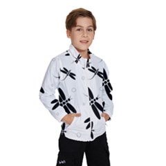 Black And White Dragonflies Wind Breaker (kids) by Valentinaart