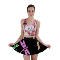 Pastel Dragonflies Mini Skirt by Valentinaart