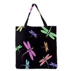 Pastel Dragonflies Grocery Tote Bag by Valentinaart